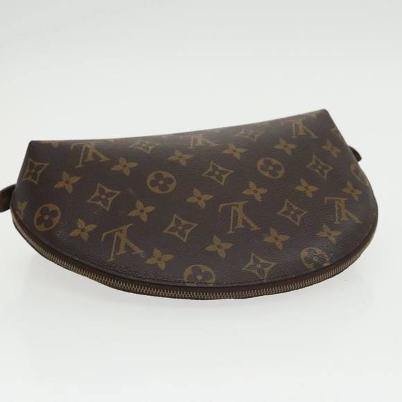 LOUIS VUITTON Monogram Trousse Demi Ronde Cosmetic Pouch M47520 LV Auth 100605 - Picture 5 of 16